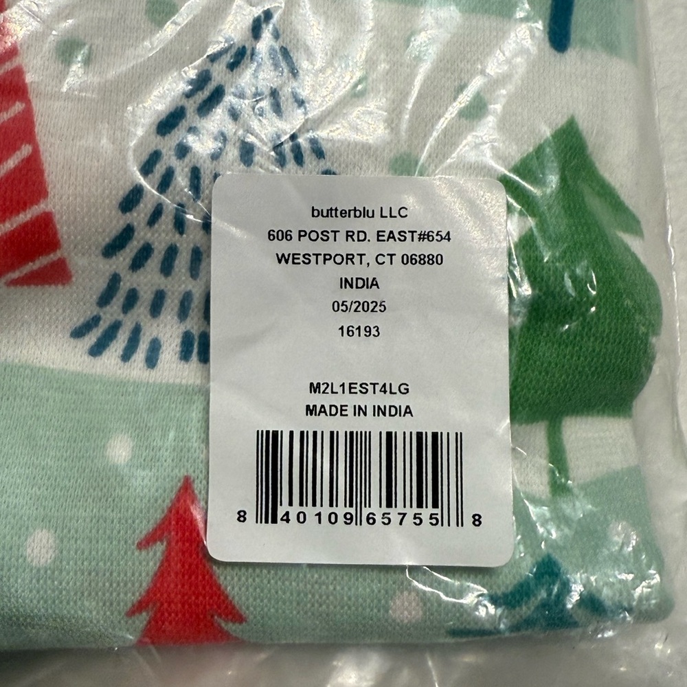 NWT HonestBaby Family Matching Holiday Pajamas 100% Organic Cotton Men’s Large - Picture 3 of 4